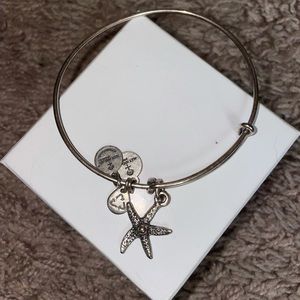 SET of 4 silver Alex and ani bracelets